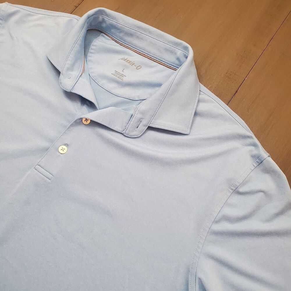 Johnnie-O Birdie Men's Large Malibu Blue Performance Golf Polo Shirt